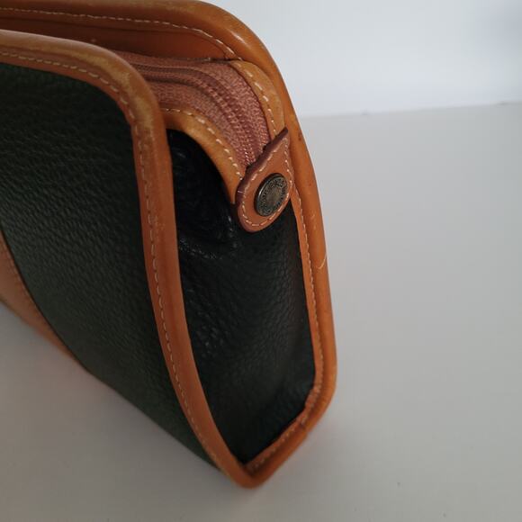 Rudolph Valentino Bag Clutch Wristlet Vintage Zip Italian Black Brown Leather - Picture 4 of 11